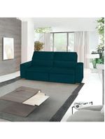 Sofá Retrátil E Reclinável 3 Lugares Havana Azul Lux - Lojas Curitibanas