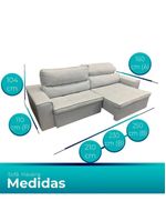 Sofá Retrátil E Reclinável 3 Lugares Havana Azul Lux - Lojas Curitibanas