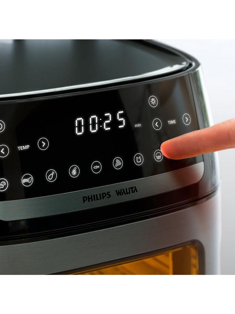 Fritadeira airfryer forno philips walita oven ai551 12l 1900w painel touch 10 funções inox