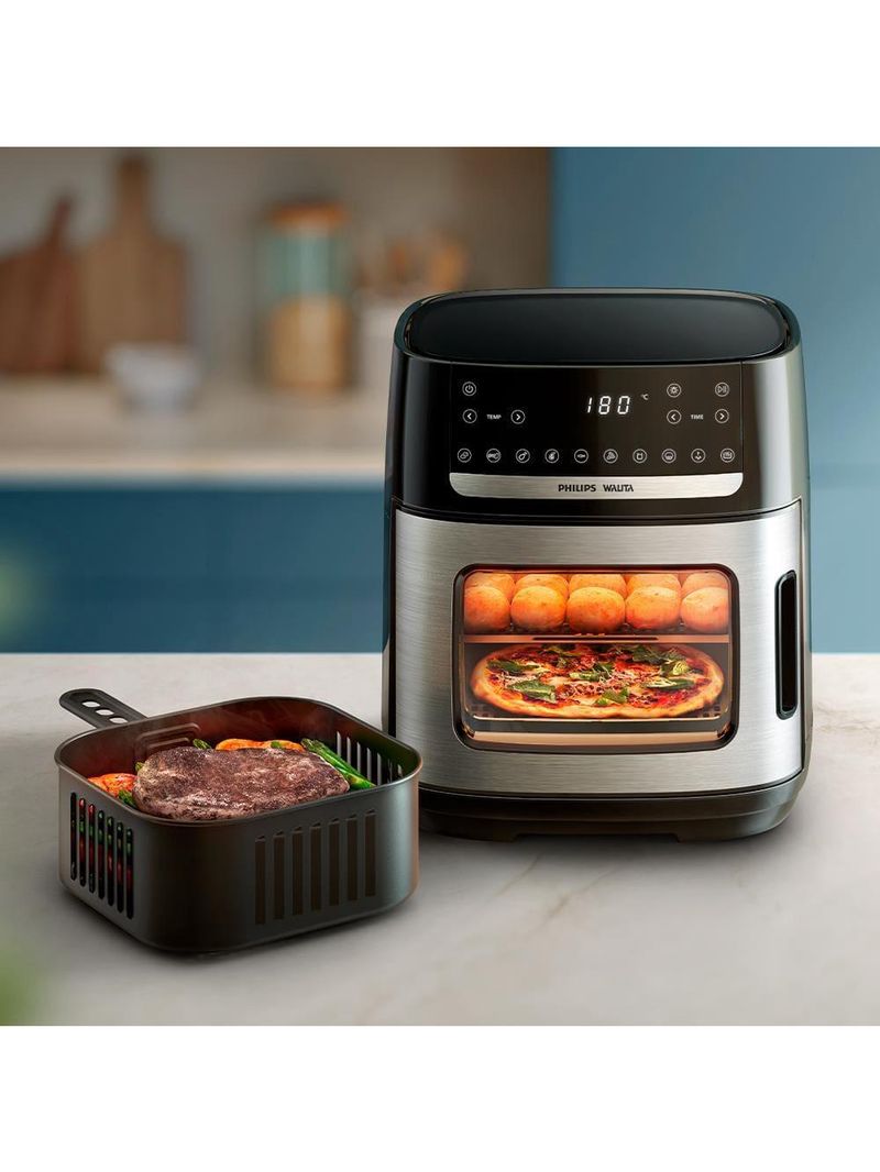 Fritadeira airfryer forno philips walita oven ai551 12l 1900w painel touch 10 funções inox