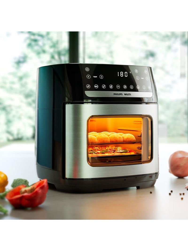 Fritadeira airfryer forno philips walita oven ai551 12l 1900w painel touch 10 funções inox