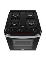 Fogão de embutir dako diplomata 4 bocas preto mesa de vidro bivolt