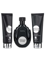 Kit Perfume Masculin Leather Riffs Edp Masculino 100ml+ Shower 100ml + Body Lotion 100ml