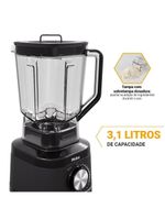 Liquidificador Philco 1500W 12 velocidades 3,1L PLQ15A 220V