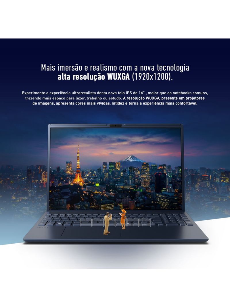 Notebook VAIO FE16 Intel® Core™ i5-1334U Linux 24GB RAM 512GB SSD 16" IPS WUXGA Antirreflexo - Cinza Grafite