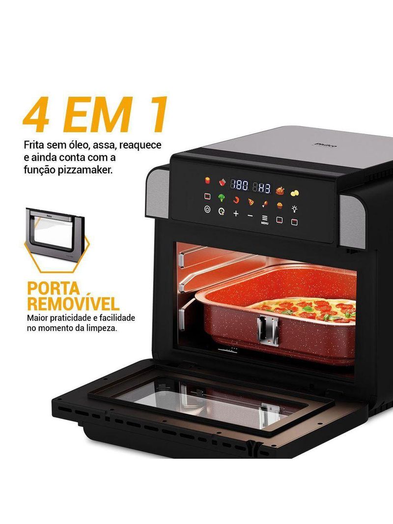 Air Fryer Oven Philco 15L Dupla Resistência PAF15B 110V
