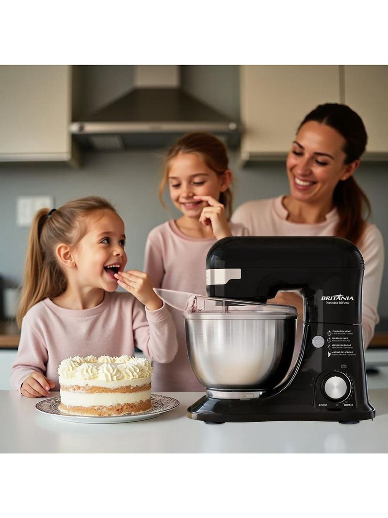 Batedeira Planetária Britânia 4L 3 Batedores BBP70A 110V