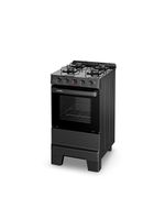 Fogão Esmaltec Ideal Super 4 Bocas Preto Mesa de Vidro Bivolt F4VAP