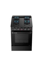 Fogão Esmaltec Ideal Super 4 Bocas Preto Mesa de Vidro Bivolt F4VAP