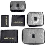 Organizador Mala Viagem Kit Completo 6 Peças Necessaire Porta Guarda Roupas Sapatos Biquini Multiuso Ziper Luxo