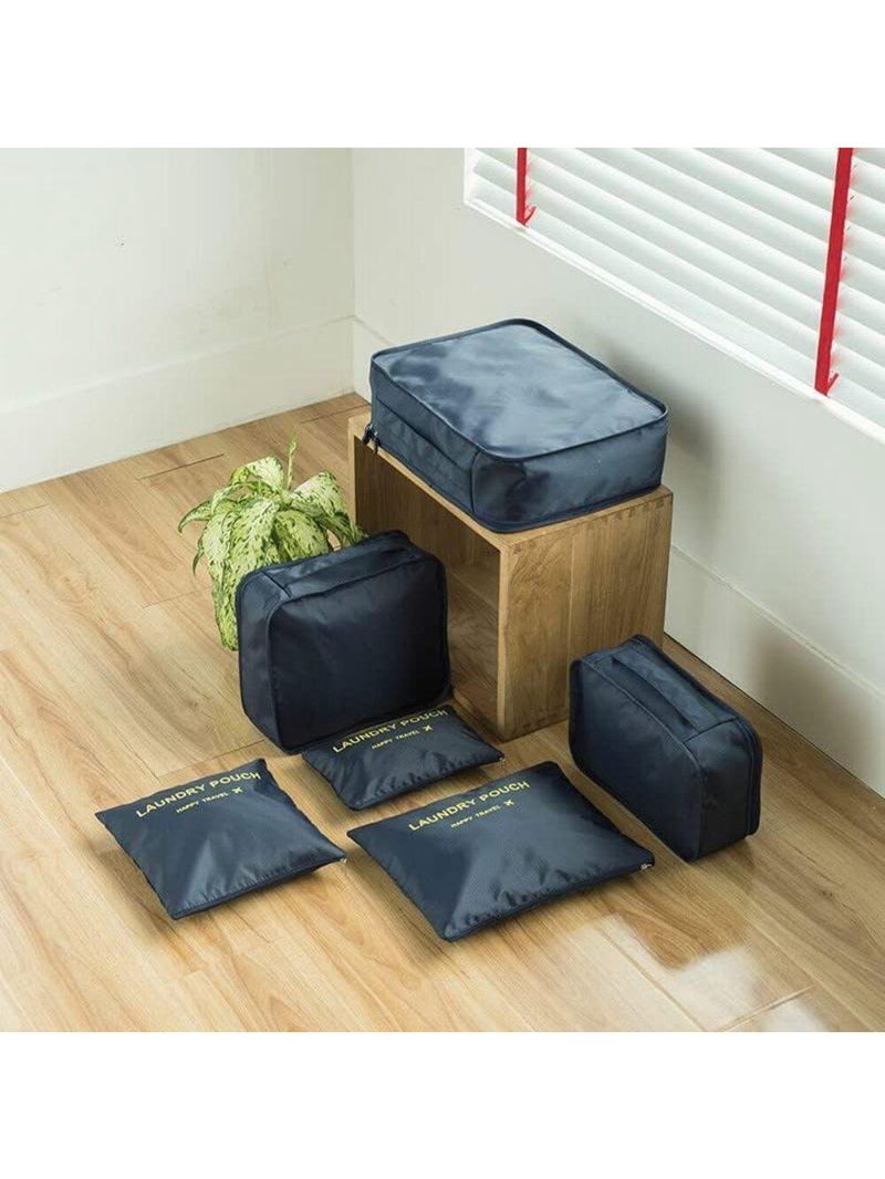 Organizador Mala Viagem Kit Completo 6 Peças Necessaire Porta Guarda Roupas Sapatos Biquini Multiuso Ziper Luxo