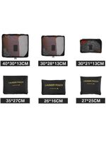 Organizador Mala Viagem Kit Completo 6 Peças Necessaire Porta Guarda Roupas Sapatos Biquini Multiuso Ziper Luxo