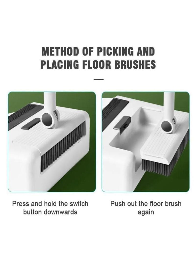 Vassoura Com Pá Coletora Cabo Longo Articulável