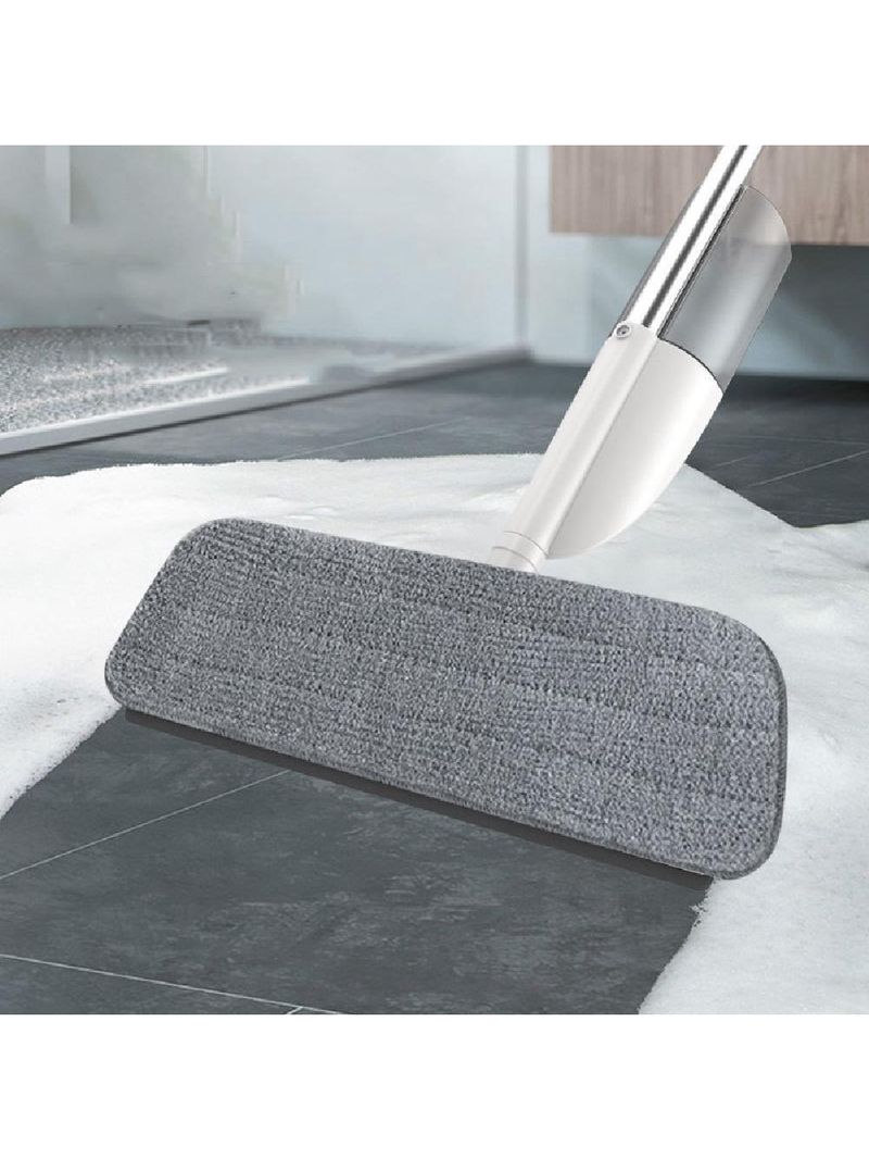 Rodo Mop Spray Esfregao 3 Em 1 Limpa Seca Vassoura Dispenser Reservatorio Borifador Pano Microfibra Inox Profissional