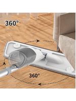 Rodo Mop Spray Esfregao 3 Em 1 Limpa Seca Vassoura Dispenser Reservatorio Borifador Pano Microfibra Inox Profissional