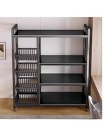 Organizador Multiuso Inox Carrinho Suporte Microondas Forno Galao Agua Fruteira De Chao 4 Prateleiras Multifuncoes Porta