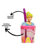 Kit Refeição Infantil Princesas Disney 6 Peças Prato Divisória, Tigela, Copo E Talheres - Tuut