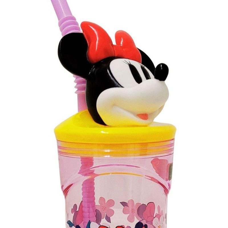 Kit Refeição Infantil Minnie Disney 6 Peças Prato, Tigela, Copo 3d E Talheres