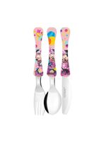 Kit Lancheira Infantil Minnie Disney 5 Peças Pote, Copo E Talheres - Tuut