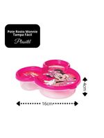Kit Copo 3d Com Canudo 360ml E Pote Com Tampa Rosto Minnie Mouse Disney