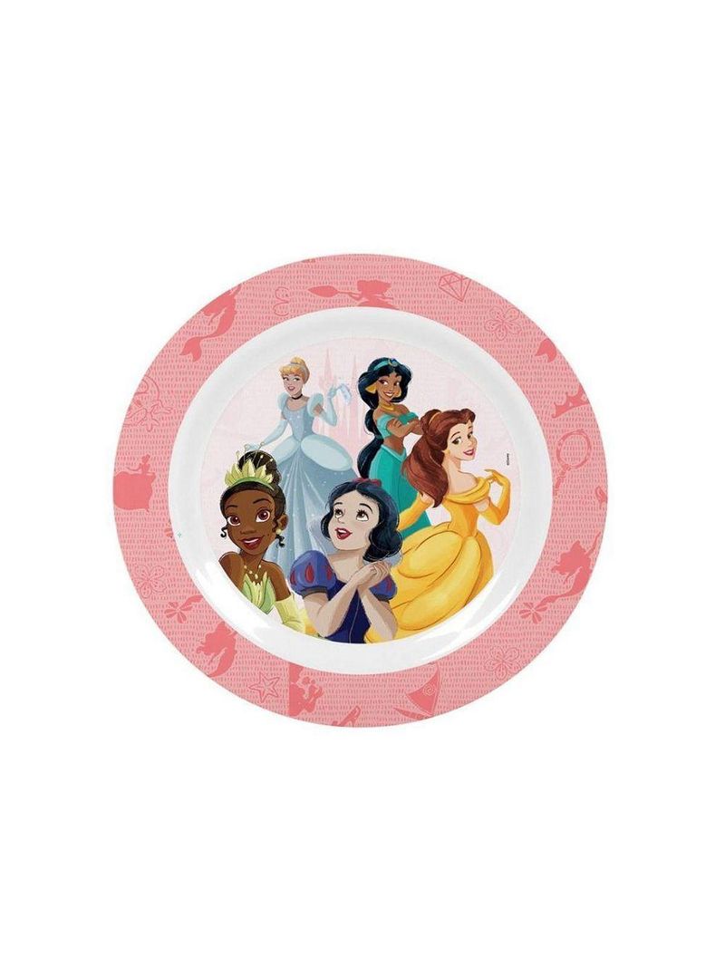 Jogo Refeição Infantil Princesas Disney 3 Peças Prato, Tigela E Copo Melamina - Tuut