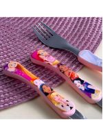 Jogo Refeição Infantil Princesas Disney 7 Peças Tigelas, Copo, Lugar Americano E Talheres - Tuut