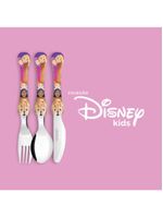 Jogo Refeição Infantil Princesas Disney 6 Peças Prato Divisória, Prato Fundo, Copo E Talheres - Tuut