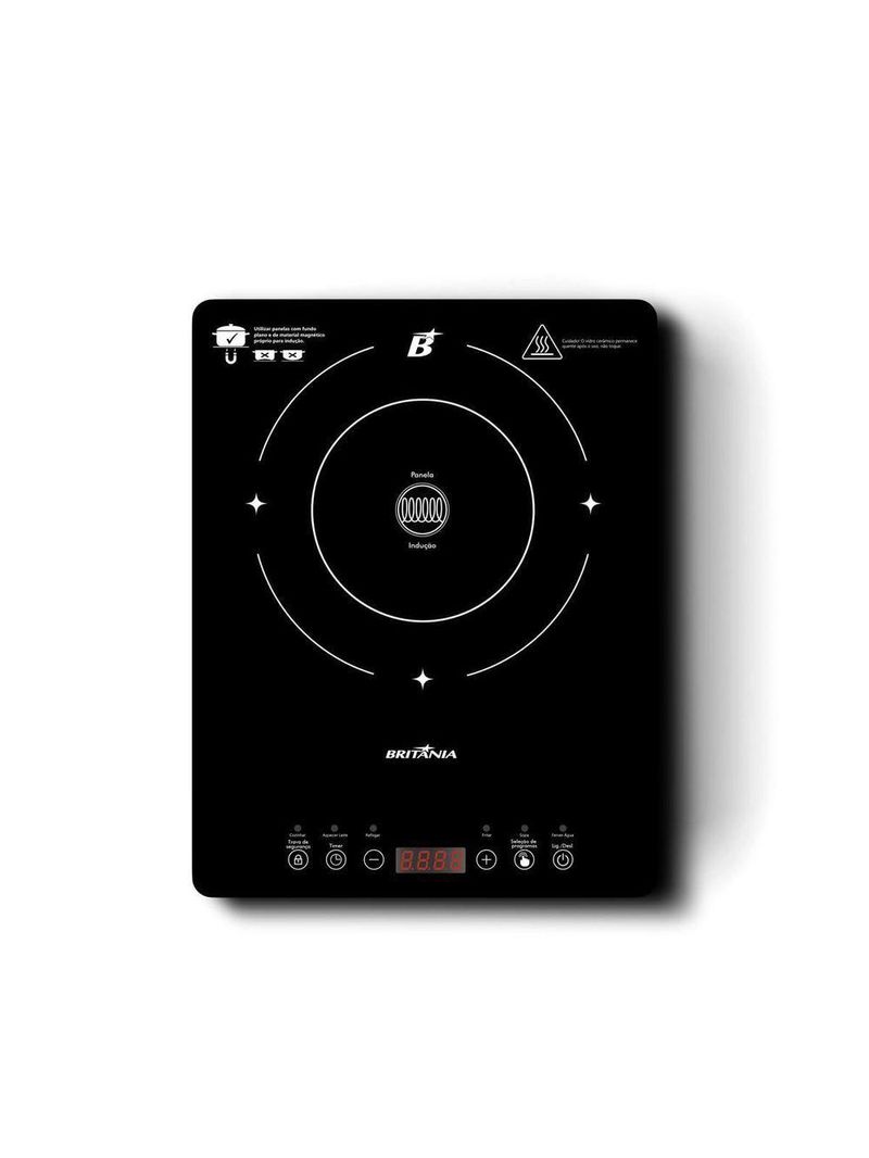 Cooktop De Indução Britânia Portátil Painel Touch BCTE10A 220V
