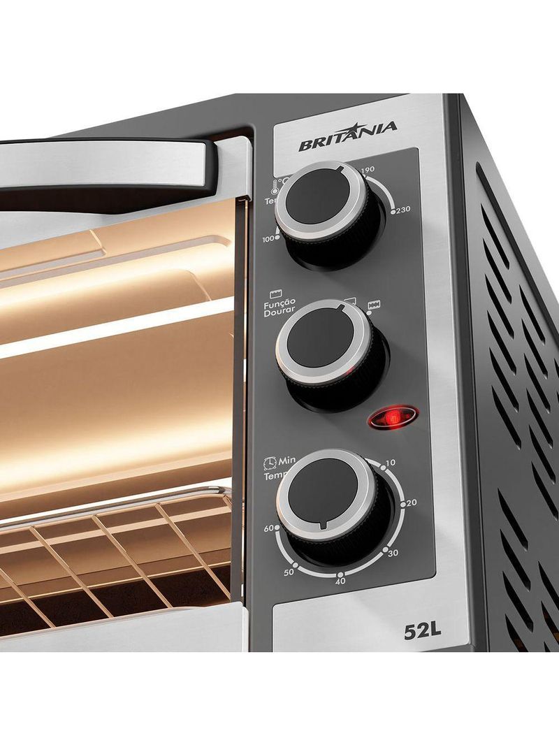 Forno Elétrico Britânia BFE55P Dupla Resistência 52L 110V