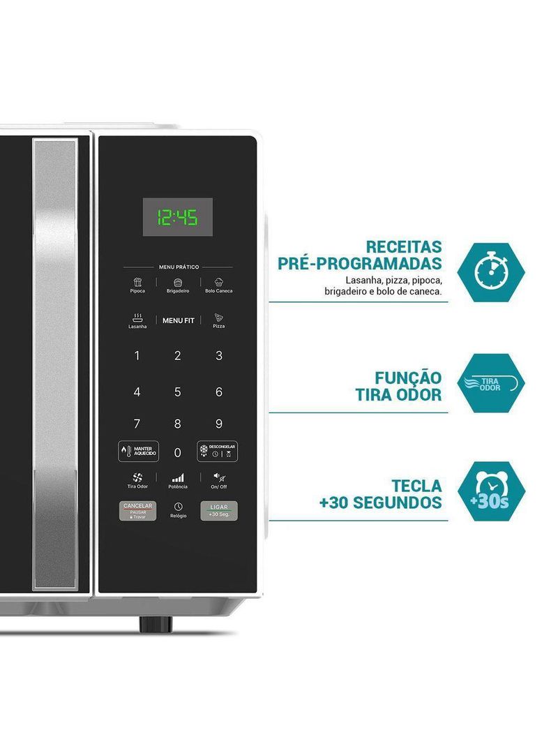 Micro-ondas 25L Philco Função Tira Odor 1100W PM27 220V