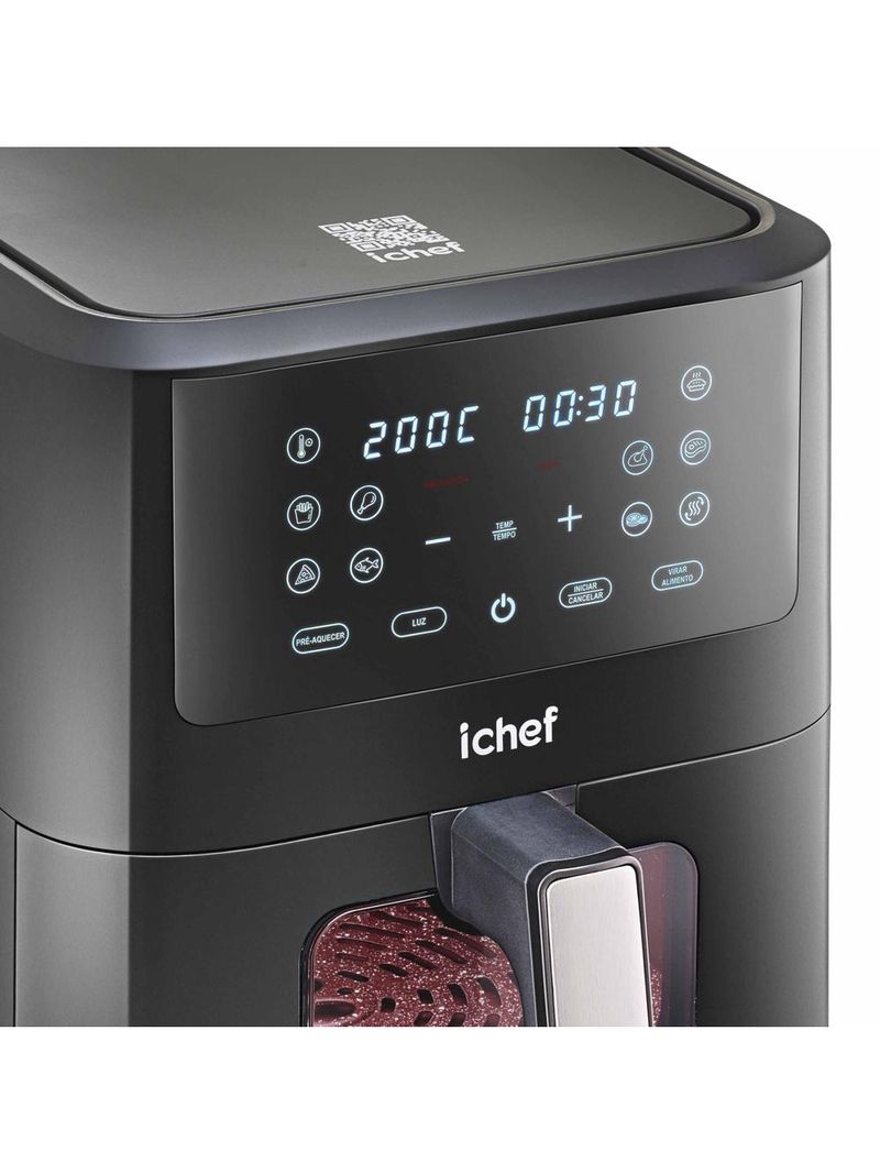 Fritadeira elétrica airfryer ichef smart vision 6l