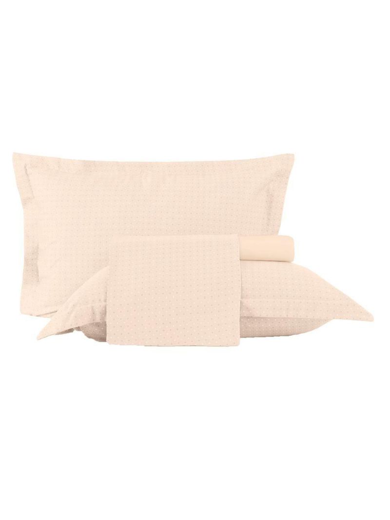 Jogo De Cama Queen 4 Peças Altenburg Toque Acetinado Play Bege