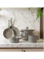 Conjunto 6 panelas de indução granito chef taupe alumínio