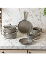 Conjunto 6 panelas de indução granito chef taupe alumínio