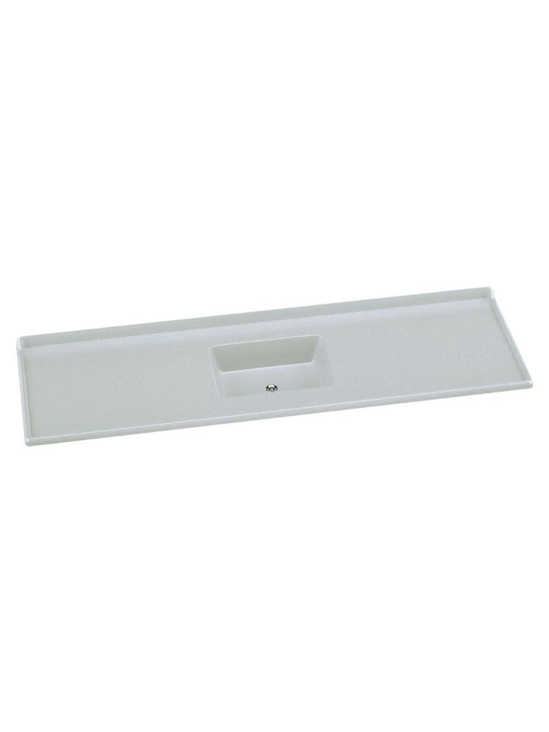 Pia De Cozinha Mármore Sintético 180x55cm Multimóveis CR20483 Off White