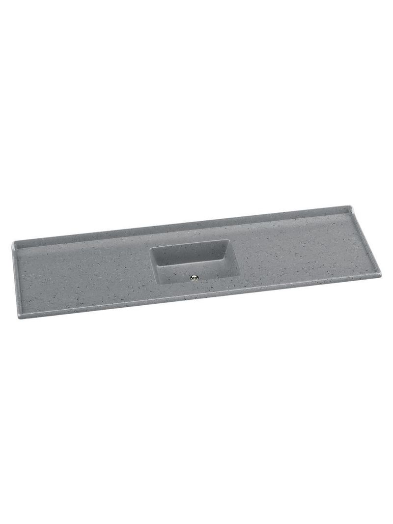 Pia De Cozinha Mármore Sintético 180x55cm Multimóveis CR20483 Cinza