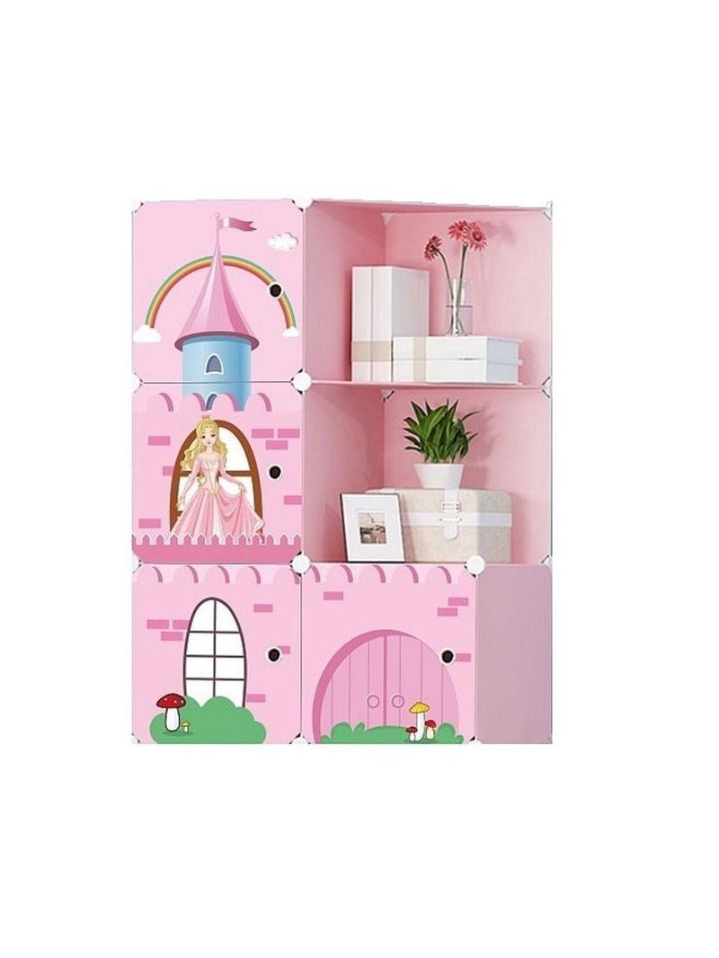 Guarda Roupa Modular Infantil Estante Prateleira Organizador De Brinquedos Sapateira 6 Nichos Kangur