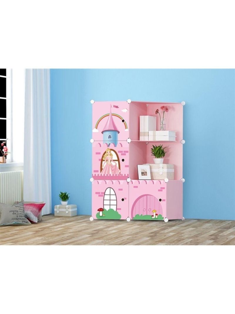 Guarda Roupa Modular Infantil Estante Prateleira Organizador De Brinquedos Sapateira 6 Nichos Kangur