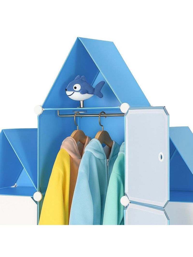 Guarda Roupa Castelo Infantil Armario Organizador Brinquedos Roupas Sapateira 13 Nichos Prateleiras