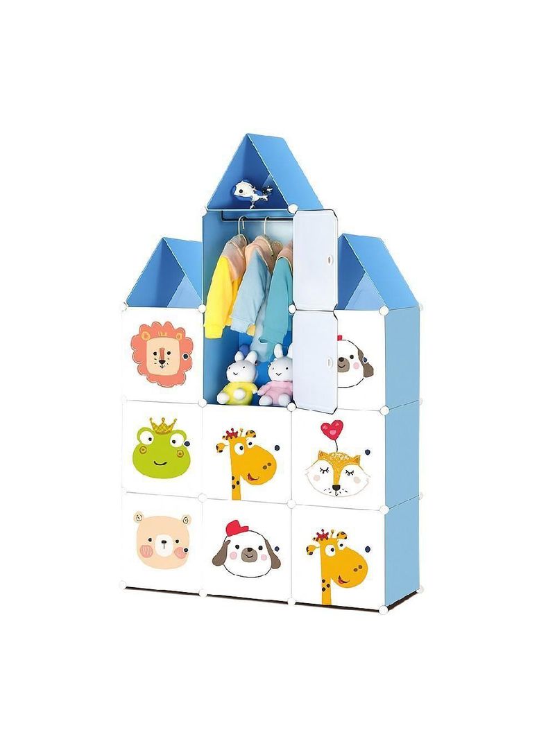 Guarda Roupa Castelo Infantil Armario Organizador Brinquedos Roupas Sapateira 13 Nichos Prateleiras