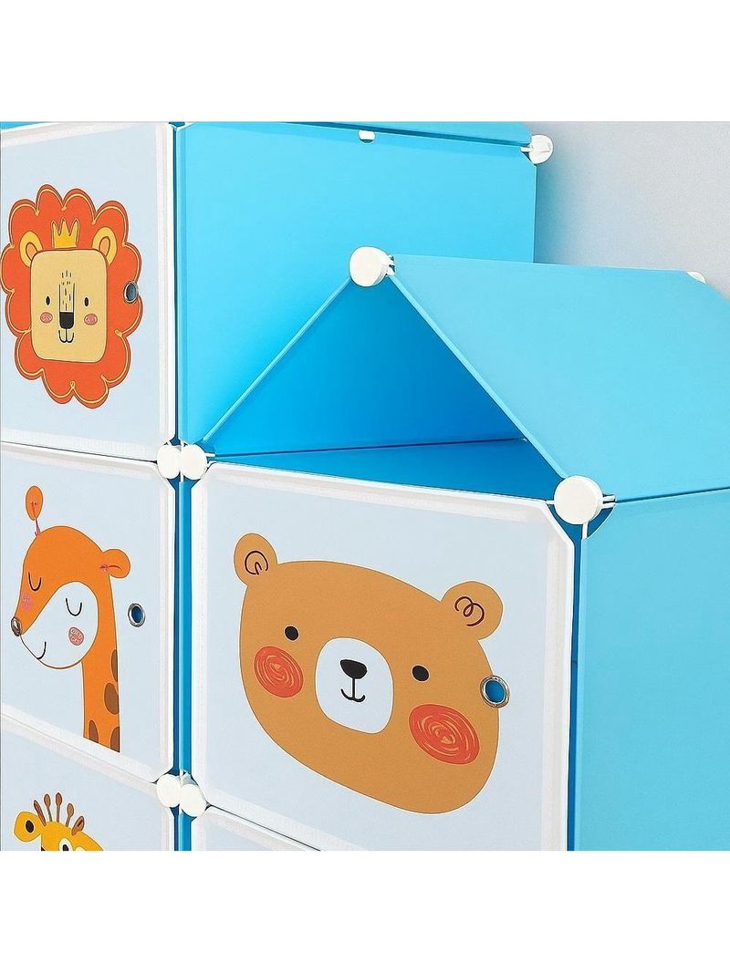 Guarda Roupa Castelo Infantil Armario Organizador Brinquedos Roupas Sapateira 13 Nichos Prateleiras