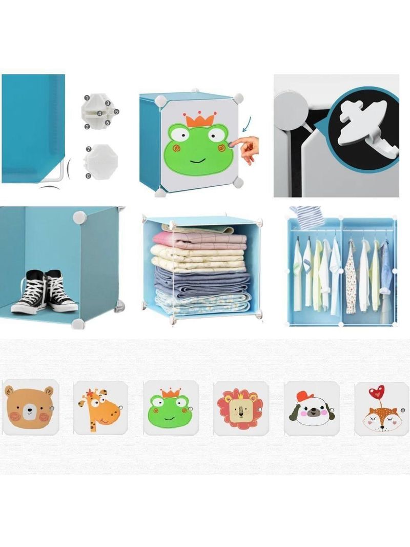 Guarda Roupa Castelo Infantil Armario Organizador Brinquedos Roupas Sapateira 13 Nichos Prateleiras