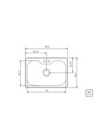 Cuba Tramontina Morgana Undermount 69 x 49 cm em Aço Inox Acetinado com Válvula OUTLET