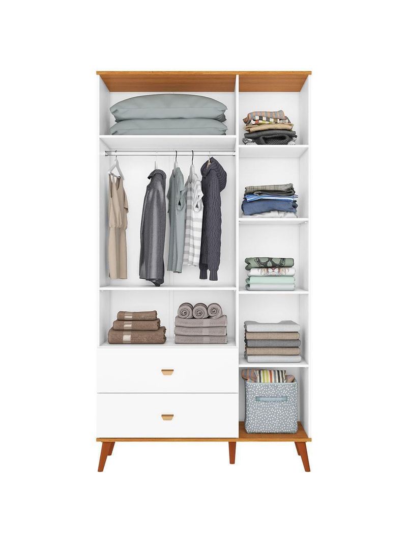 Guarda-roupa infantil bartira ternura com 3 portas, 2 gavetas - 106,8 cm de largura