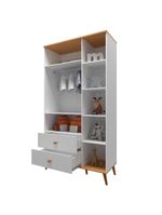 Guarda-roupa infantil bartira ternura com 3 portas, 2 gavetas - 106,8 cm de largura