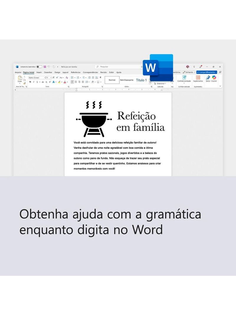 Microsoft office home 2024, word, excel, powerpoint, onenote, para pc/mac - compra Única