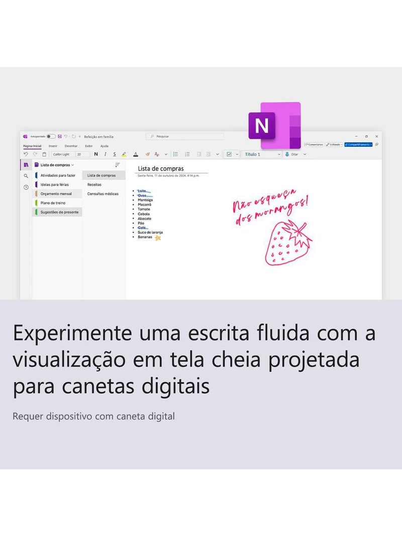 Microsoft office home 2024, word, excel, powerpoint, onenote, para pc/mac - compra Única