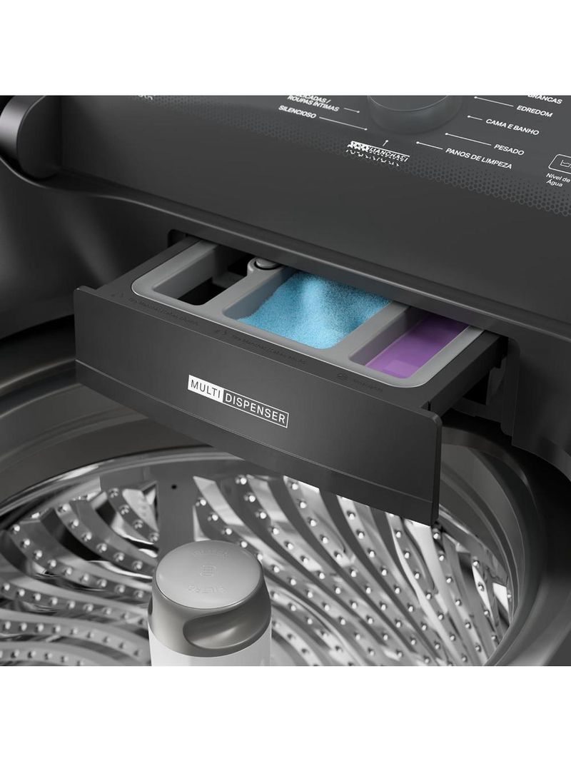 Máquina de lavar 14kg brastemp bwj14a9 platinum smart sensor cinza