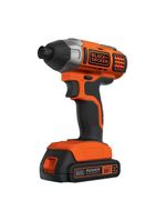 Parafusadeira de impacto black+decker power connect 1/4” bateria 20v led bivolt