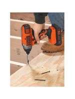 Parafusadeira de impacto black+decker power connect 1/4” bateria 20v led bivolt